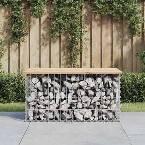 vidaXL Garden Bench Gabion Design 83x44x42 cm Solid Wood Pine
