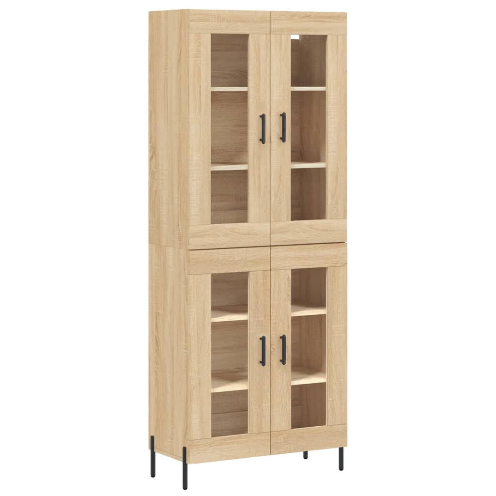 vidaXL Highboard Sonoma Oak 69.5x34x180 cm Engineered Wood