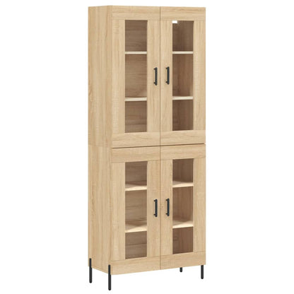 vidaXL Highboard Sonoma Oak 69.5x34x180 cm Engineered Wood