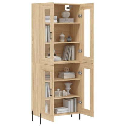 vidaXL Highboard Sonoma Oak 69.5x34x180 cm Engineered Wood