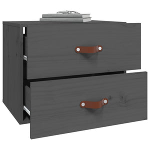 vidaXL Wall-mounted Bedside Cabinets 2 pcs Grey 50x36x40 cm