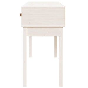 vidaXL Console Table White 114x40x75 cm Solid Wood Pine