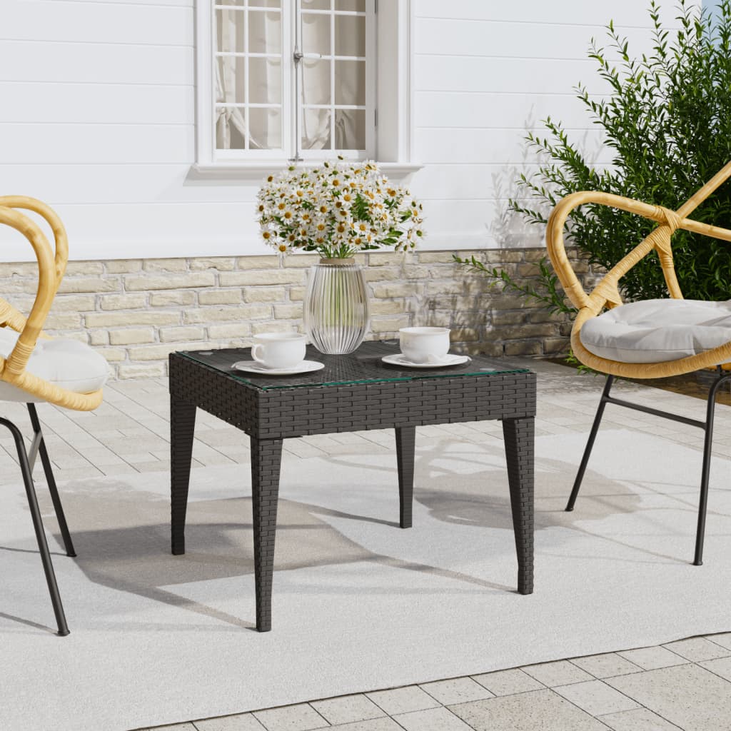 Plastic rattan side table sales