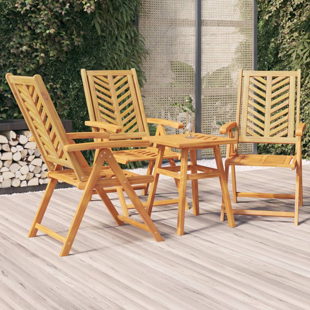 Wooden reclining garden chairs discount