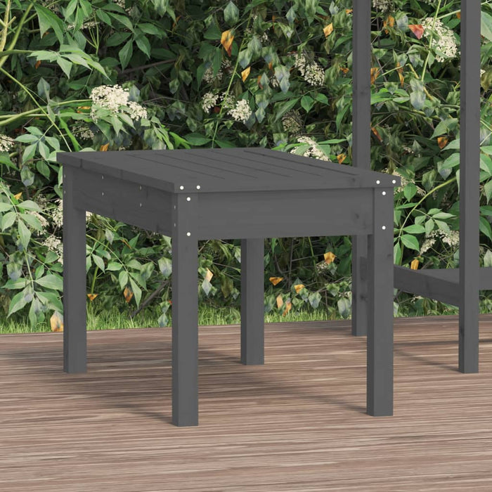 vidaXL Garden Bench Grey 80x44x45 cm Solid Wood Pine