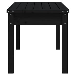 vidaXL Garden Bench Black 80x44x45 cm Solid Wood Pine