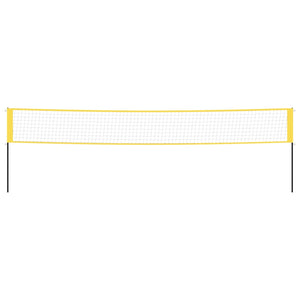 vidaXL Badminton Net Yellow and Black 600x155 cm PE Fabric