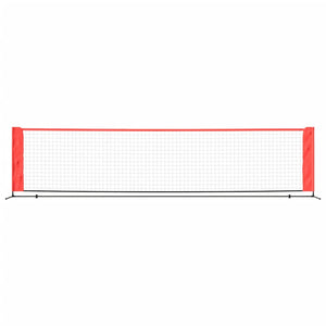 vidaXL Tennis Net Black and Red 400x100x87 cm Polyester