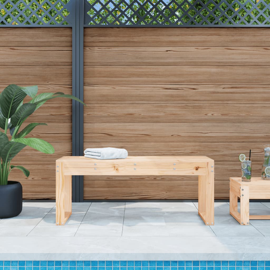 vidaXL Garden Bench 110x38x45 cm Solid Wood Pine