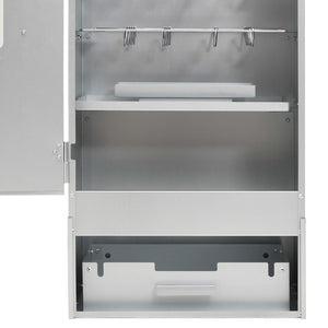 vidaXL BBQ Oven Smoker with Table Galvanised Steel