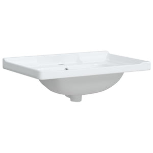 vidaXL Bathroom Sink White 71x48x23 cm Rectangular Ceramic