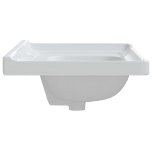 vidaXL Bathroom Sink White 71x48x23 cm Rectangular Ceramic