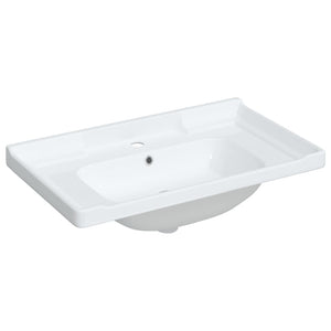 vidaXL Bathroom Sink White 81x48x23 cm Rectangular Ceramic