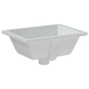 vidaXL Bathroom Sink White 39x30x18.5 cm Rectangular Ceramic