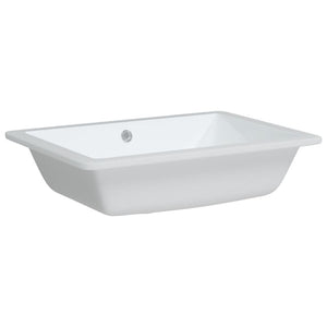 vidaXL Bathroom Sink White 55.5x40x18.5 cm Rectangular Ceramic
