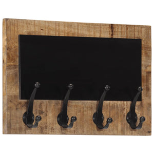 vidaXL Wall-mounted Coat Racks with 4 Hooks 2 pcs Solid Wood Mango