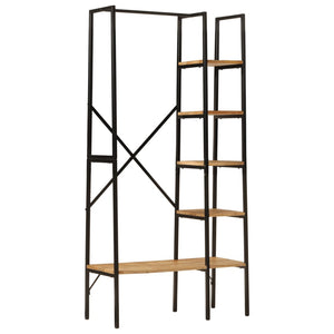 vidaXL Clothes Rack with Shelves 90x40x190 cm Solid Wood Mango and Iron