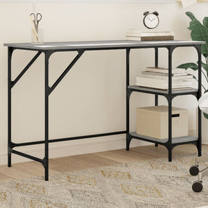 vidaXL Desk Grey Sonoma 120x50x75 cm Metal and Engineered Wood