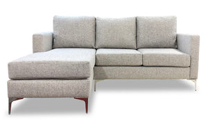 Addelle 3-Seater Sofa with Right Hand Chaise - Como Smoke