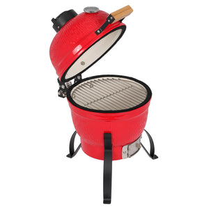 Kamado Style Egg Shaped 13in Round Ceramic Charcoal Grill - IN STOCK PROMO PICE !