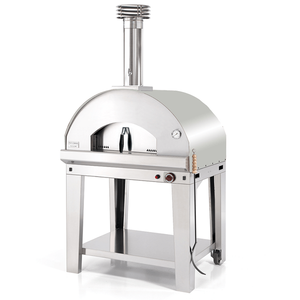 Fontana Mangiafuoco Stainless Steel Gas Pizza Oven Including Trolley