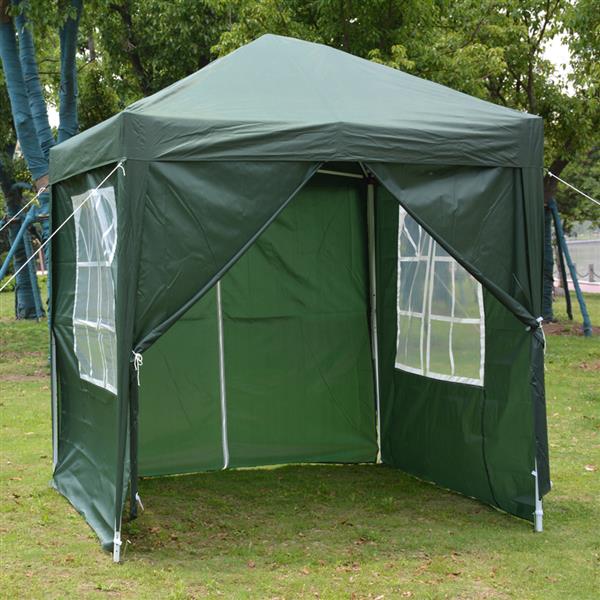 Gazebo 2 Doors & 2 Windows Waterproof Folding 2 x 2 m - Green