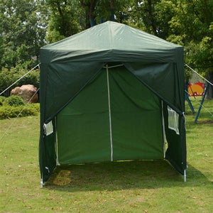 Gazebo 2 Doors & 2 Windows Waterproof Folding 2 x 2 m - Green