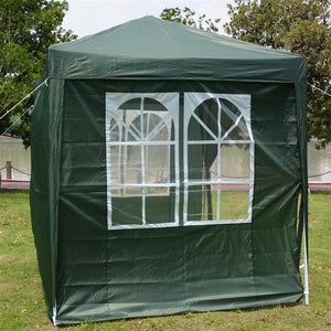 Gazebo 2 Doors & 2 Windows Waterproof Folding 2 x 2 m - Green