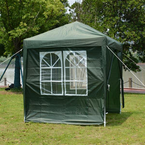 Gazebo 2 Doors & 2 Windows Waterproof Folding 2 x 2 m - Green