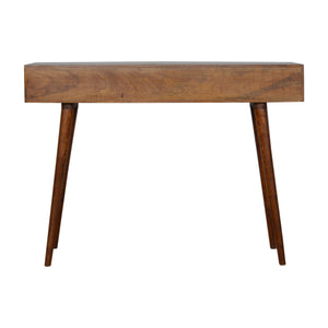 3 Drawer Mixed Chestnut Console Table