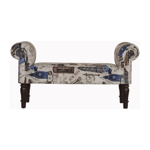 City Printed Bedroom Bench