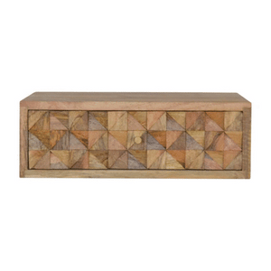 Wall Mounted Diamond Carved Bedside