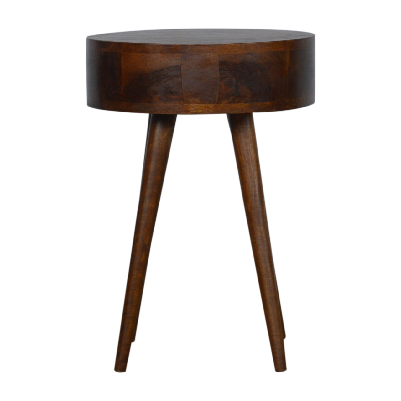 Nordic Chestnut Circular Shaped Bedside
