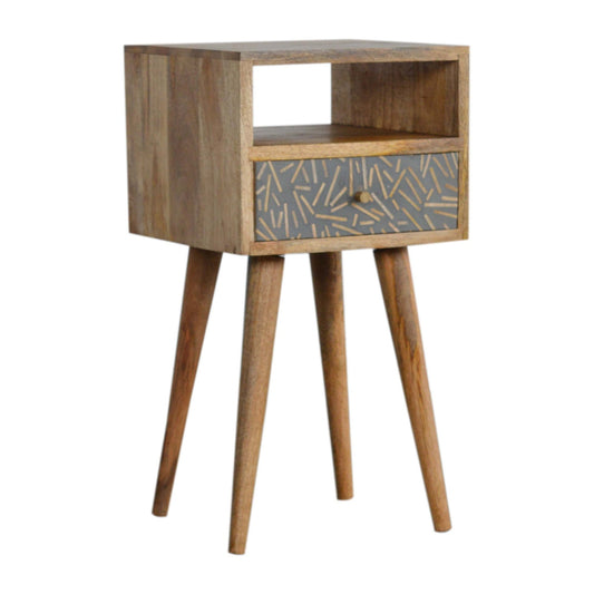 Small Wood Chip Cement Drawer Bedside
