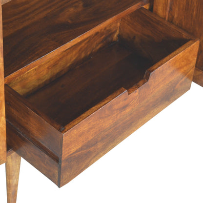 Chestnut Gold Inlay Abstract Cabinet