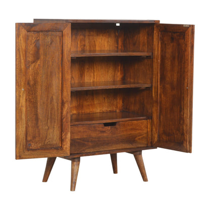 Chestnut Gold Inlay Abstract Cabinet