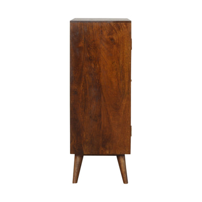 Chestnut Gold Inlay Abstract Cabinet