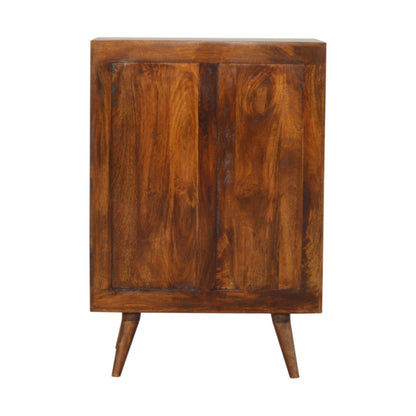 Chestnut Gold Inlay Abstract Cabinet