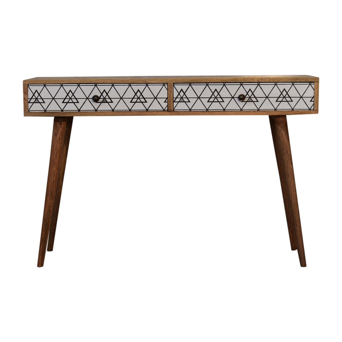 Triangle Printed Long Console Table