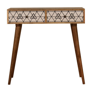 Triangle Printed Console Table