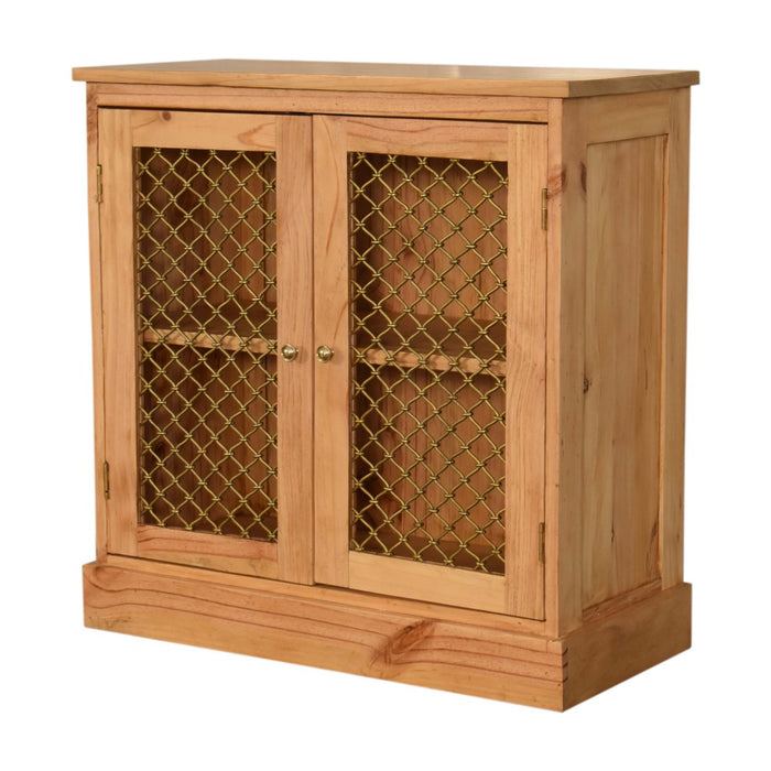 Caged Pine Cabinet