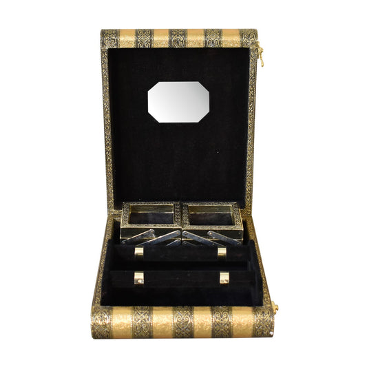Black Velvet Double Rod Jewellery Box