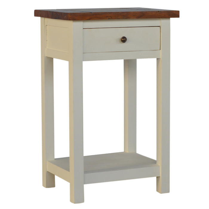 2 Toned Bedside Table with 1 Drawer