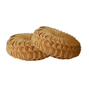 Smocking Cushion Set of 2 - Mustard