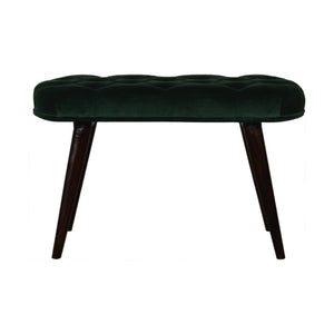 Emerald Cotton Velvet Deep Button Bench - On Back Order place your orders now!