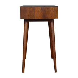 Tile Carved  Chestnut Console Table