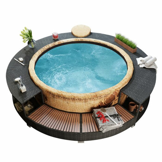 Poly Rattan Spa Surround