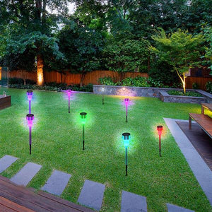 Outdoor 24 Piece 5W High Brightness Solar Power LED Lawn Lamps with Lampshades in Seven Colors