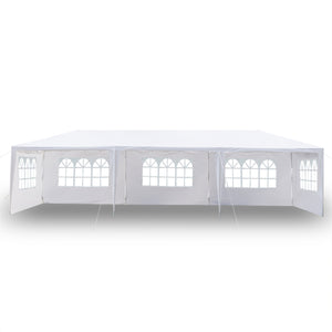 Party Tent Five Sides Waterproof Tent 3 x 9 m - White