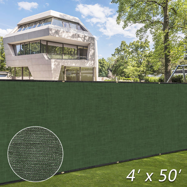 Luxury Garden Party 15x1.2m Rectangular PVC Privacy Screen Fence Dark Green